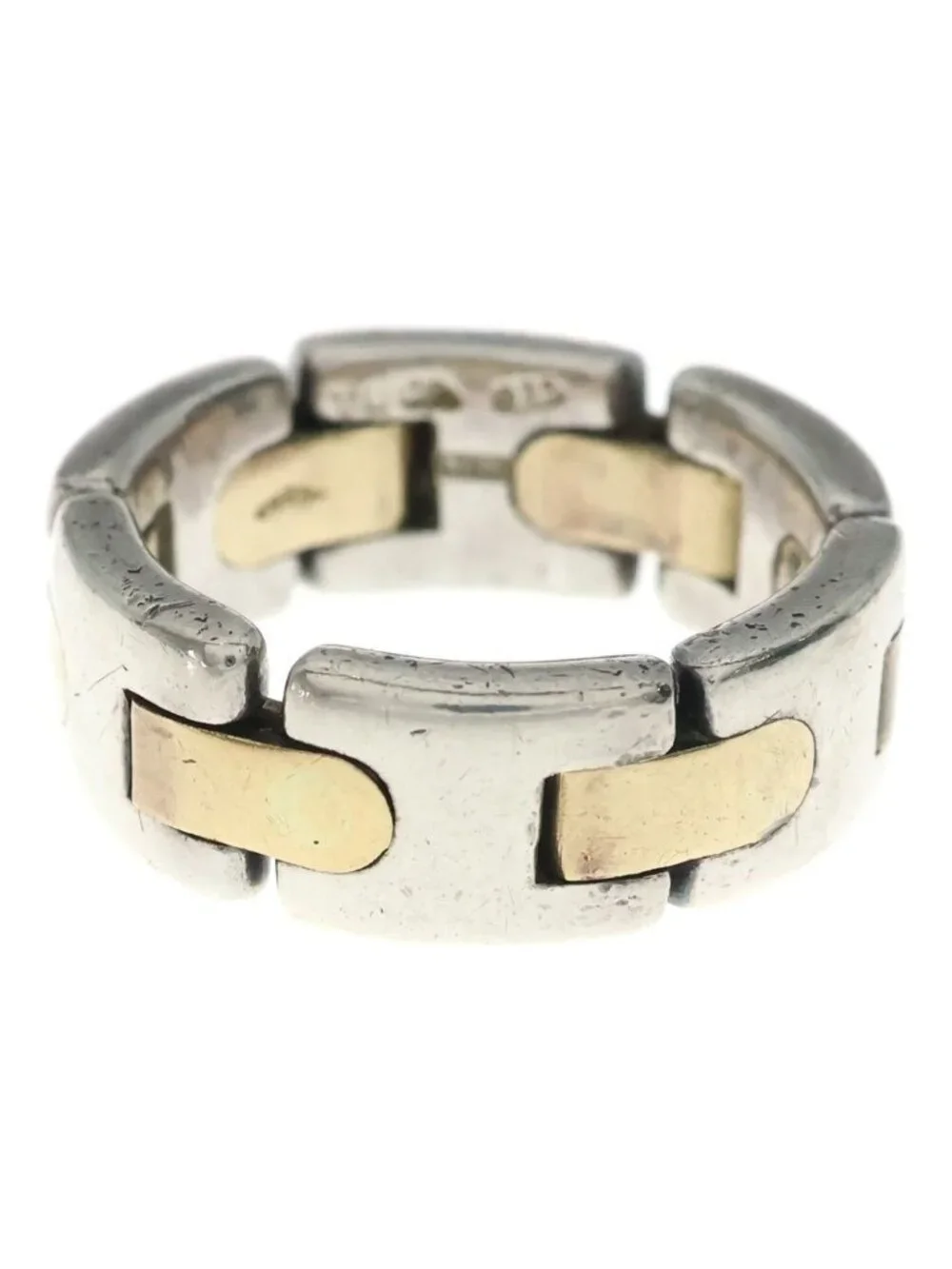 Tiffany & Co Vintage Silver 18k Link Ring Gold